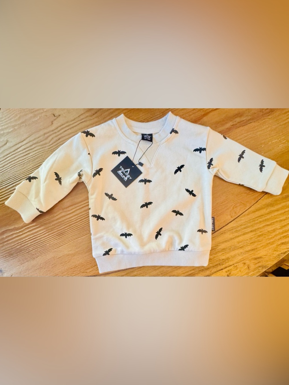 Trilogy Cream Bat Print Sweatshirt